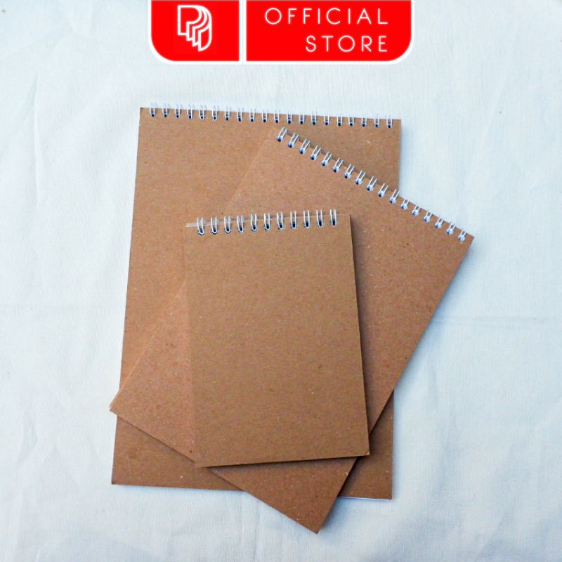 

Watercolor Sketch Book Ring spiral 250GSM B5 A5 A6. (cover cokelat)