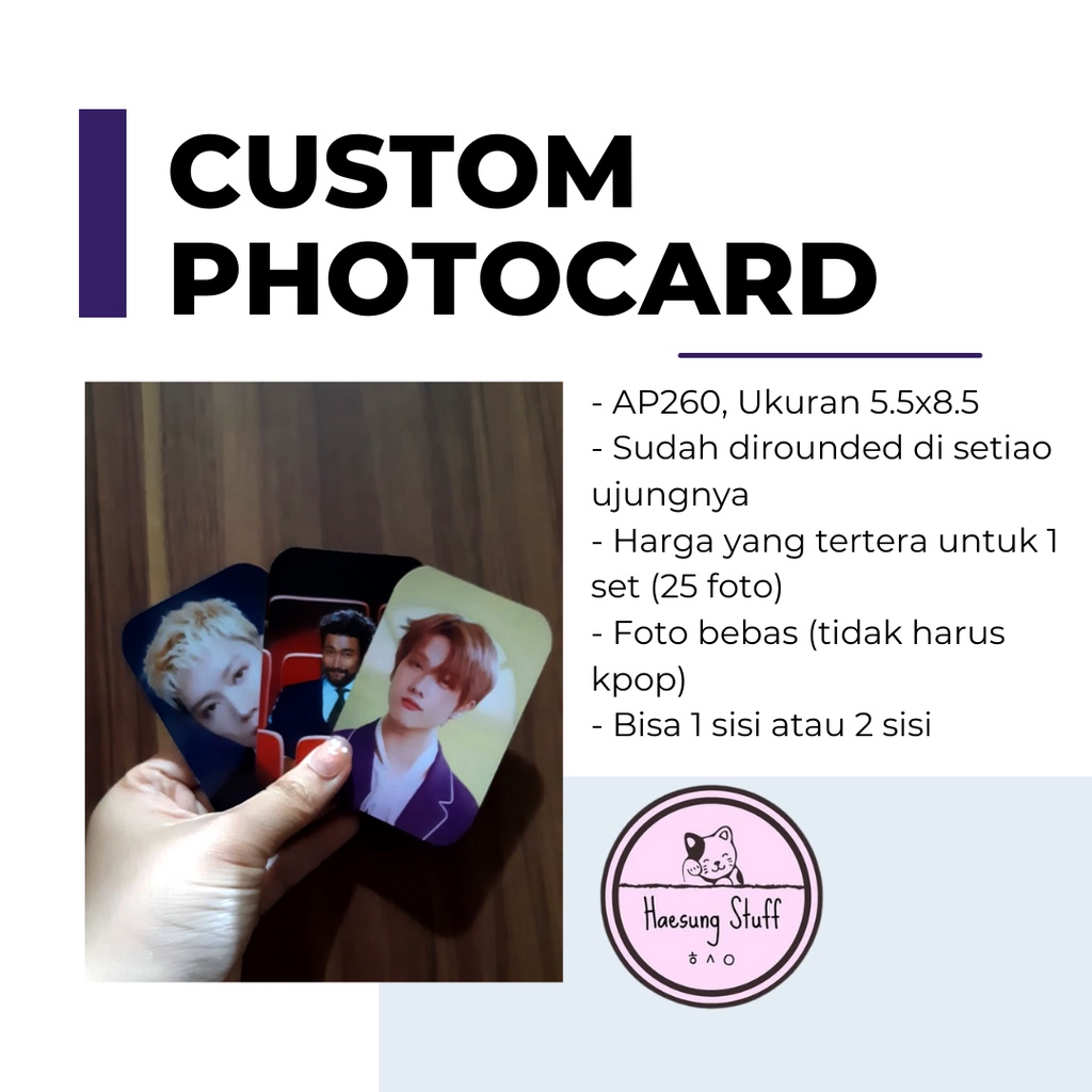 Custom Freebies Photocard Glossy,Doff