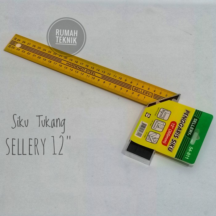 

Hemat Penggaris Siku Sellery 12" 54-811 / Siku Tukang 12" Sellery Murah