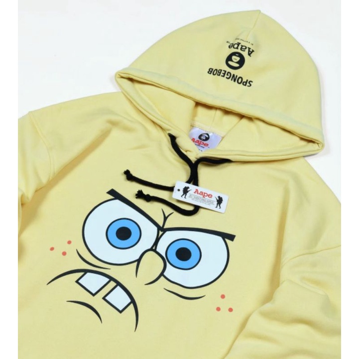 JAKET SWEATER HOODIE BS APE X SPONGEBOB UNISEX PREMIUM QUALITY