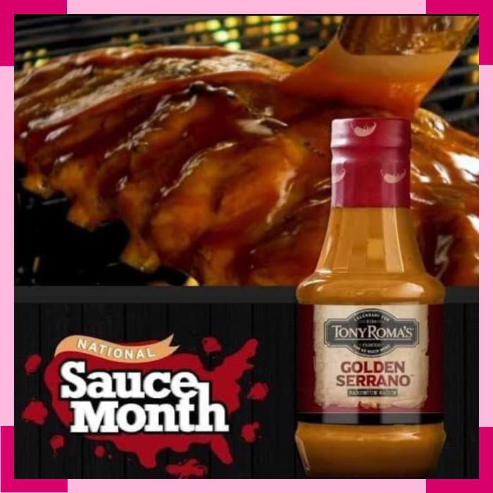 

Tony Romas Golden Serrano Barbecue BBQ Sauce Bumbu Saus BBQ Pedas USA