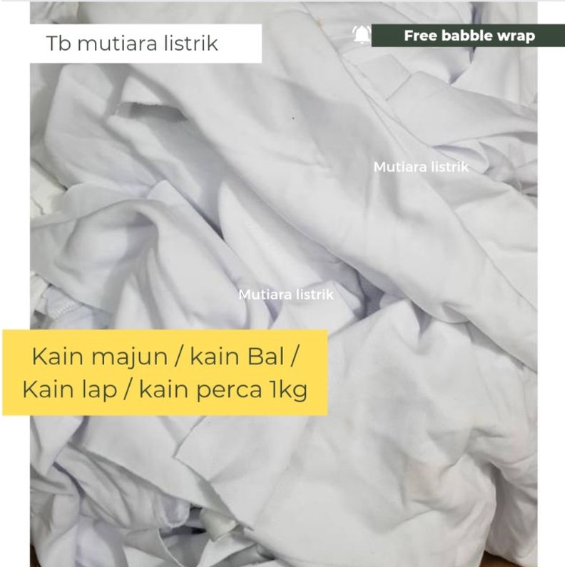Majun Kain Majun Kain Perca Kain Bal Kain Lap Majun Kiloan Katun Putih 1kg Murah