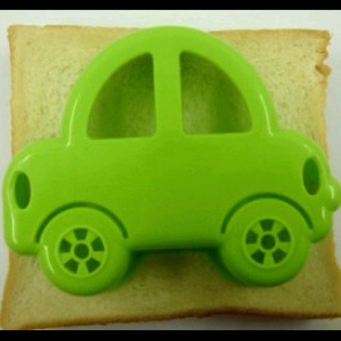 Cetakan Nasi dan Roti Tawar Bentuk Mobil - Cetakan Nasi Bekal Anak Kartun Sandwich Mold CAR Bento