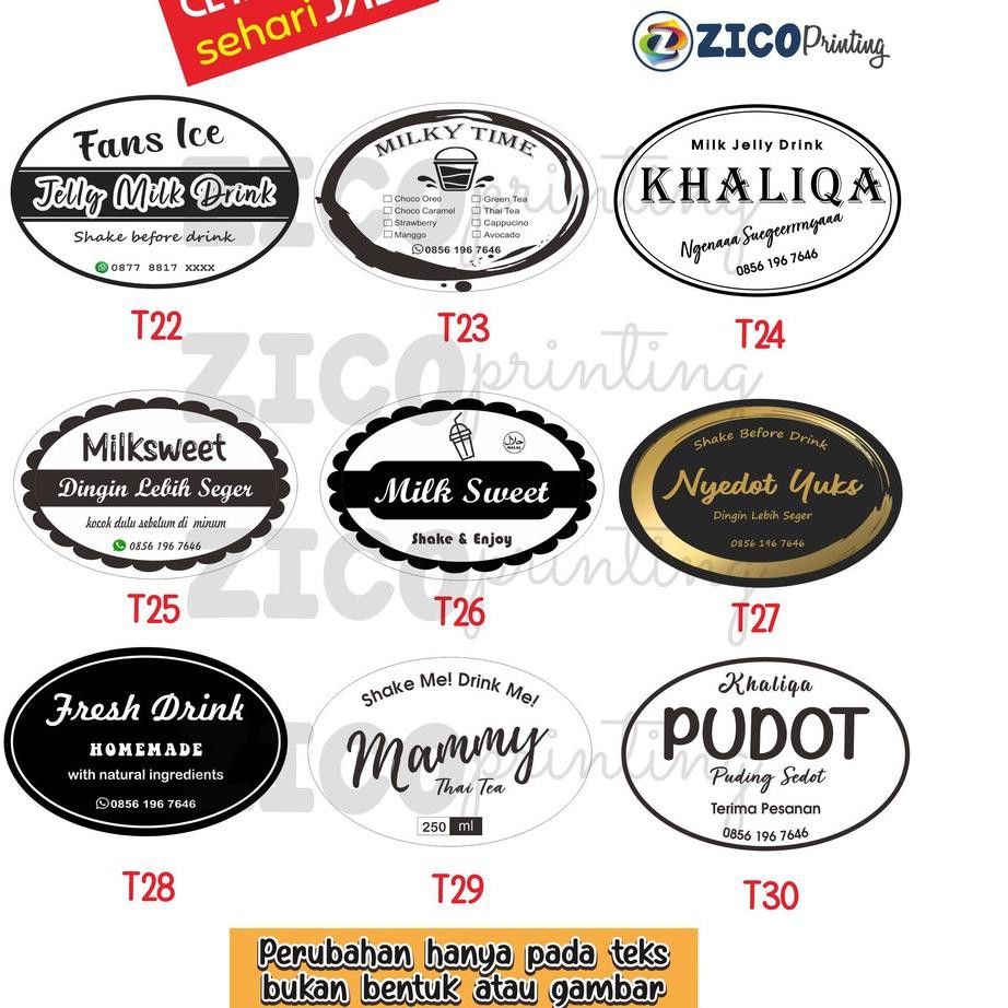 

BIG SALE!! KODE-655 CETAK STIKER LABEL.STIKER PRODUK KEMASAN MINUMAN A3+ TRANSPARAN ANTI AIR + CUTT