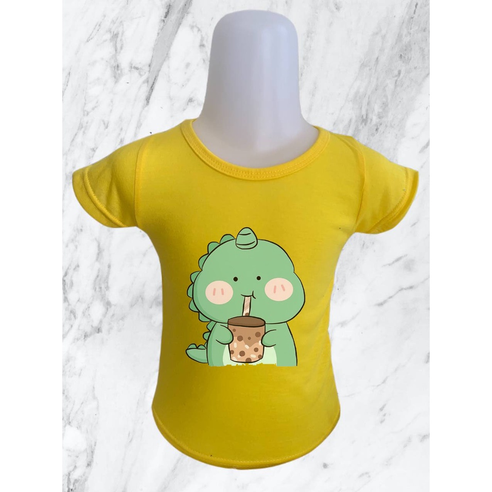 Kaos anak laki laki perempuan motif boba dino | atasan anak motif boba kartun