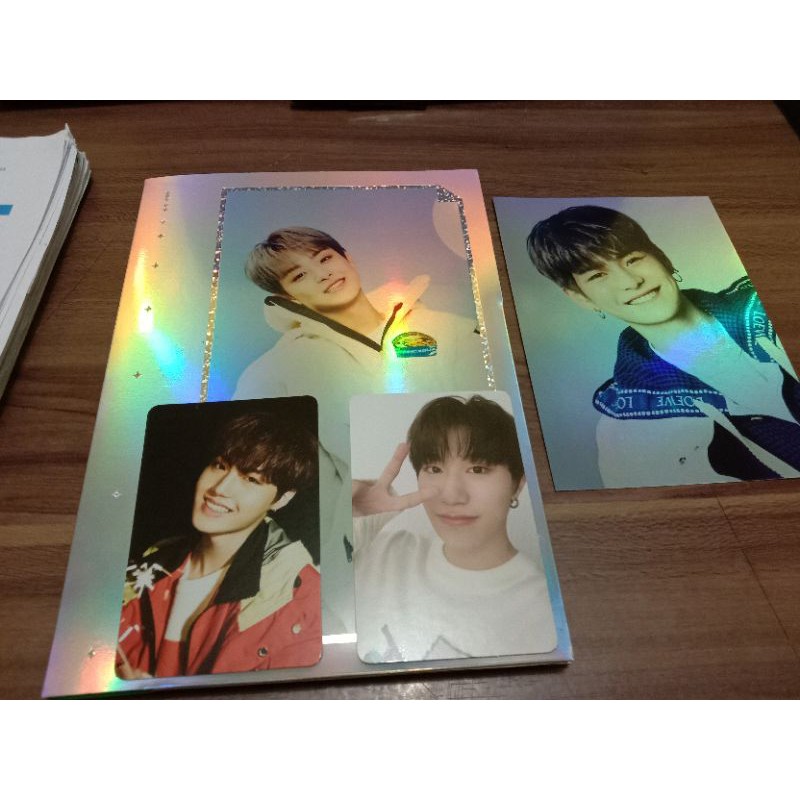 Official PC, Postcard, File Folder Treasure Effect Jihoon, Doyoung, Yedam, Yoshi Green Versi