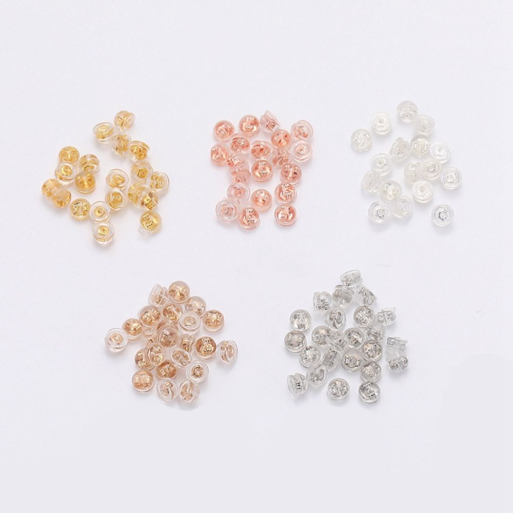 20pcs / Lot Bantalan Belakang Anting Stud Bahan Tembaga Untuk Membuat Perhiasan