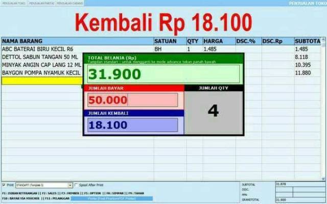 Paket lengkap alat kasir printer barcode scan cashdrawer software kasir minimarket swalayan kosmetik skincare dll