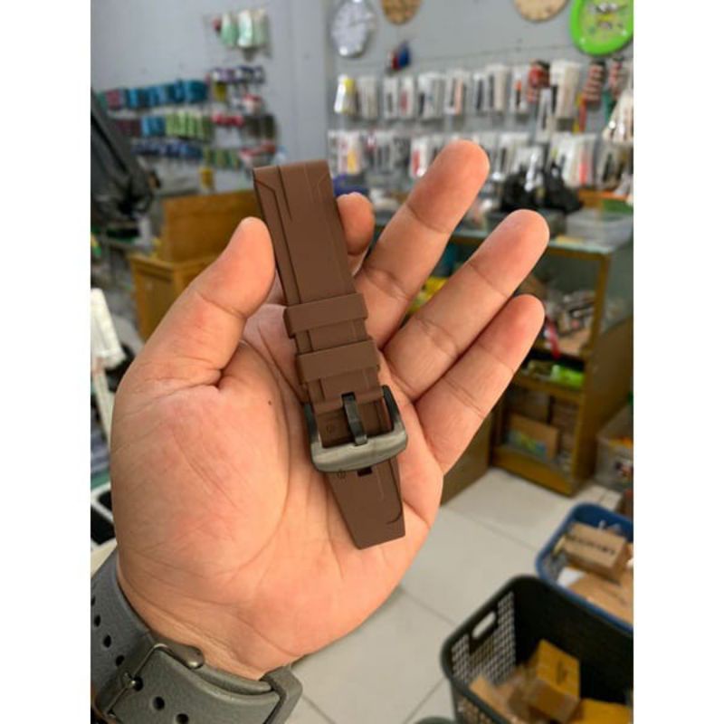 tali jam tangan silicone Alexandre Christie expedition coklat