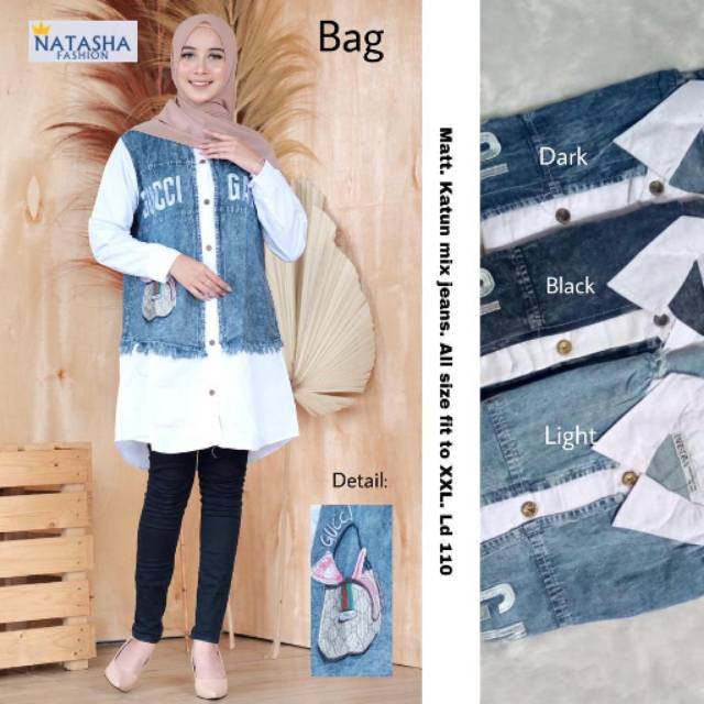 New bag tunik / tunik jeans remaja