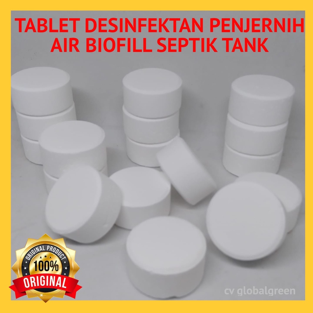 Kaporit Penjernih Air Kolam Renang Tablet Disinfektan Biotank Pembersih Septictank Biofill Anti Bakt