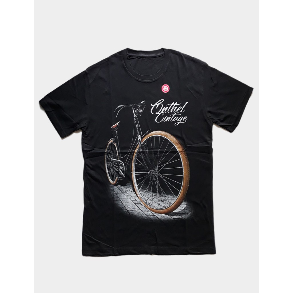 Sepeda Onthel Vintage Hitam kaos t-shirt t shirt tee nyaman adem
