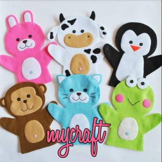 Boneka Tangan Flanel Seri Hewan Shopee Indonesia