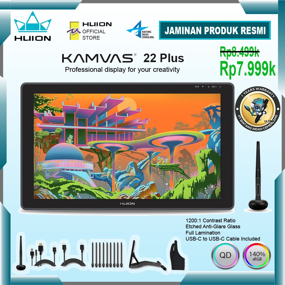 [READY PROMO] HUION KAMVAS 22 PLUS