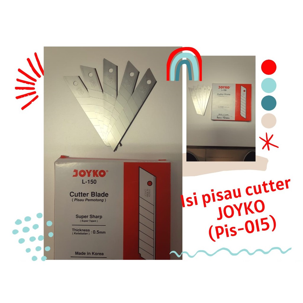 Pisau Kater dan Isi Mata Pisau Cutter Box Refill Besar RLINXIN JOYKO