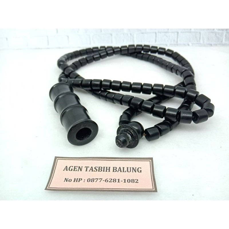 Kalung Kayu Galih Kelor Hitam size 8mm ORIGINAL!!