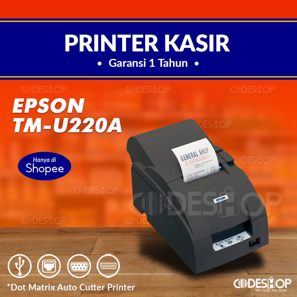 Epson TMU220A Printer Dot Matrix TMU 220A