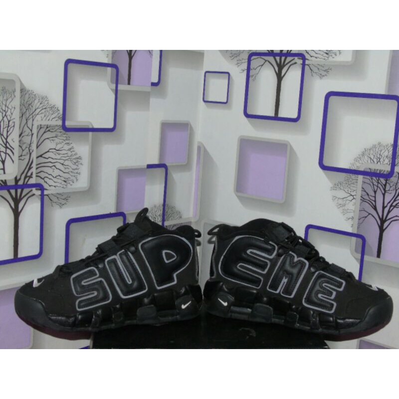 CLEAN Nike x Supreme AIR MORE UPTEMPO "SUPTEMPO" Triple Black