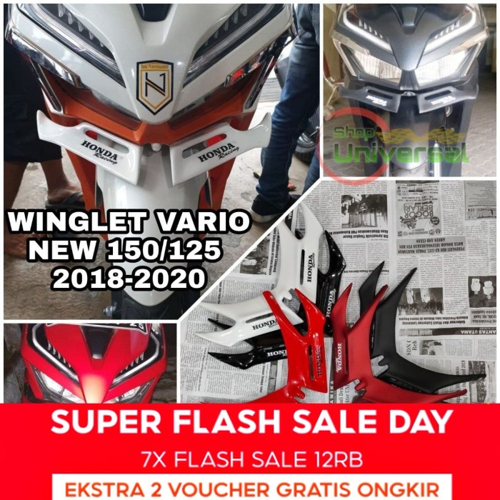 Winglet Vario 150 / 125 New 2018 2019 Variasi Motor Vario - Putih Omt