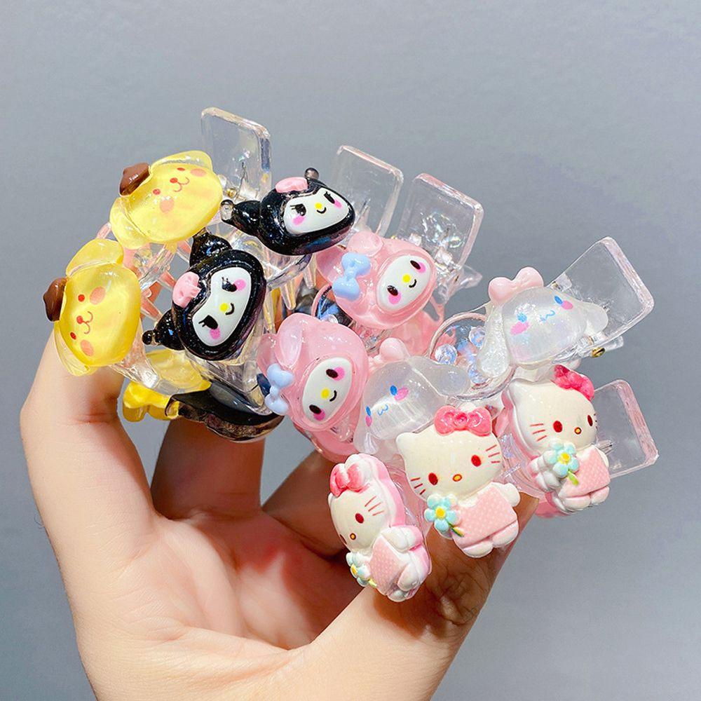 Needway Jepit Rambut Anak Warna-Warni Fashion Kuromi Cute Melody Kawaii Korean Style Hair Claw