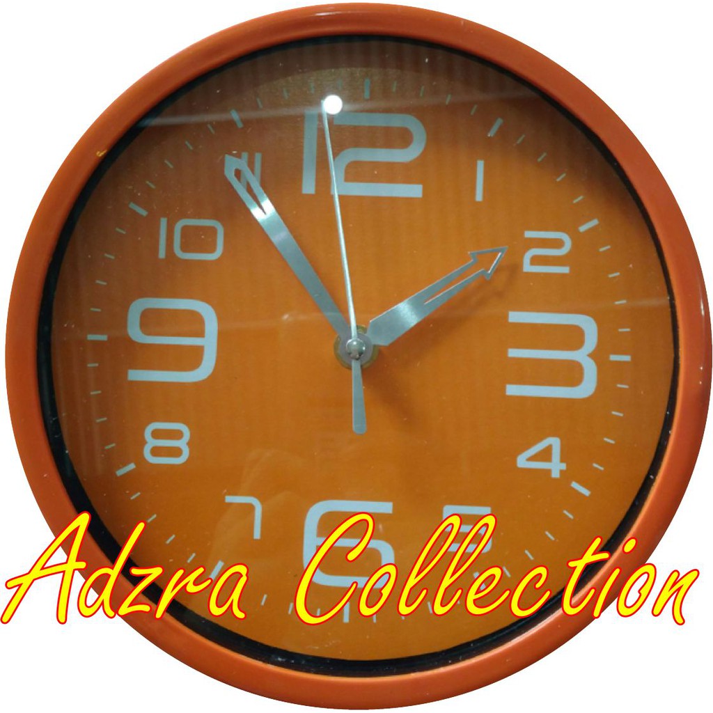 Jam dinding minimalis orange