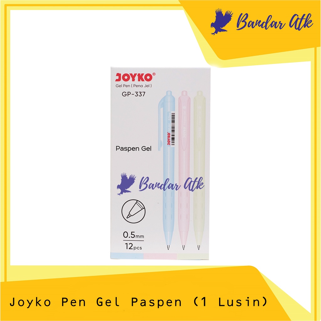 

JOYKO PEN Gel PASPEN GP-337 Pulpen Pena Ballpoint - Hitam [1 LUSIN]