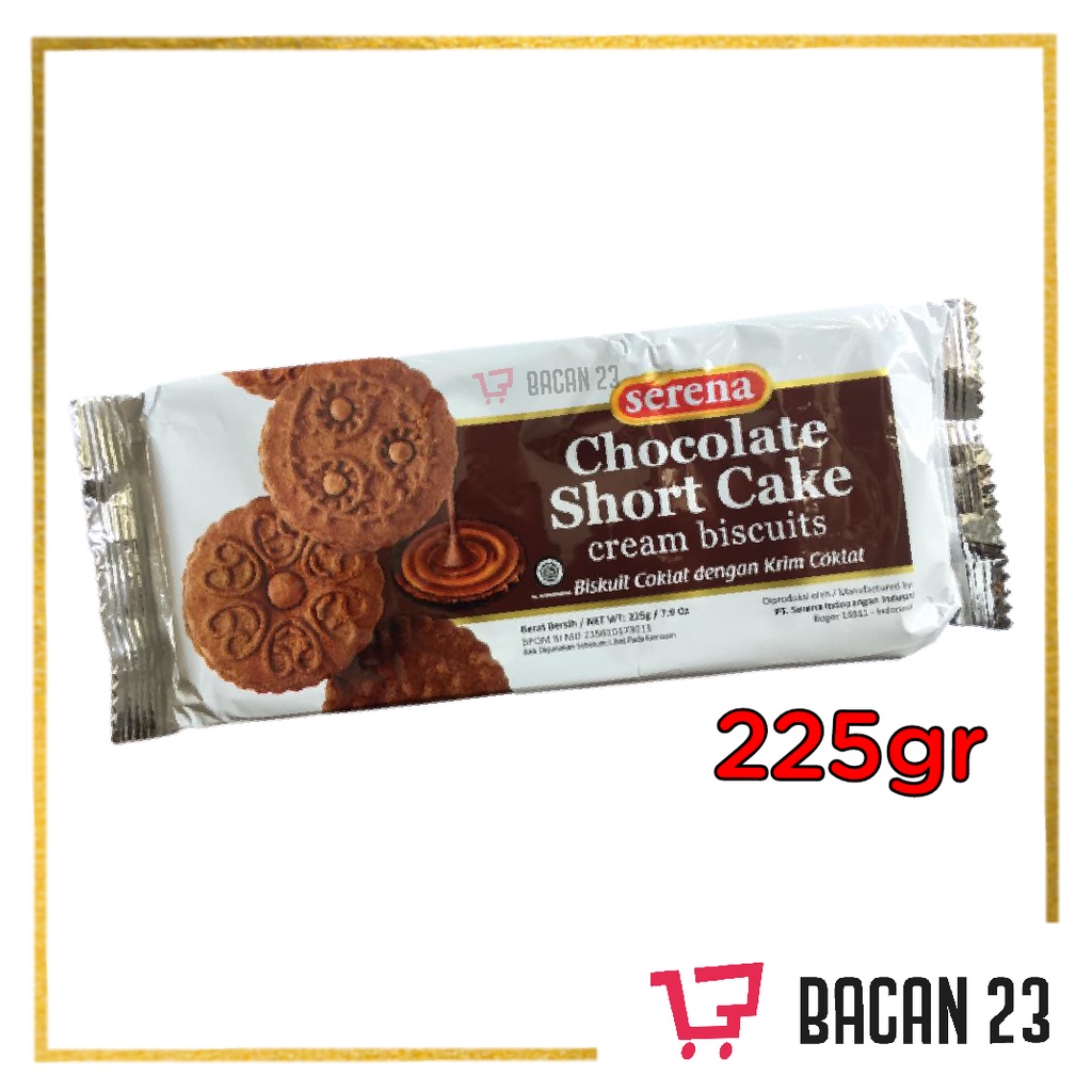 

Serena Chocolate Short Cake ( 225 gr ) / Biskuit Krim Cokelat / Bacan 23 - bacan23