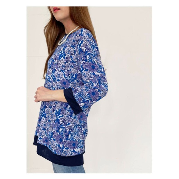 Uniqlo floral stretch jersey blouse