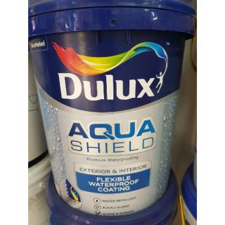  CAT  WATERPROOF DULUX  AQUA SHIELD  PAIL 25KG TAHAN AIR 