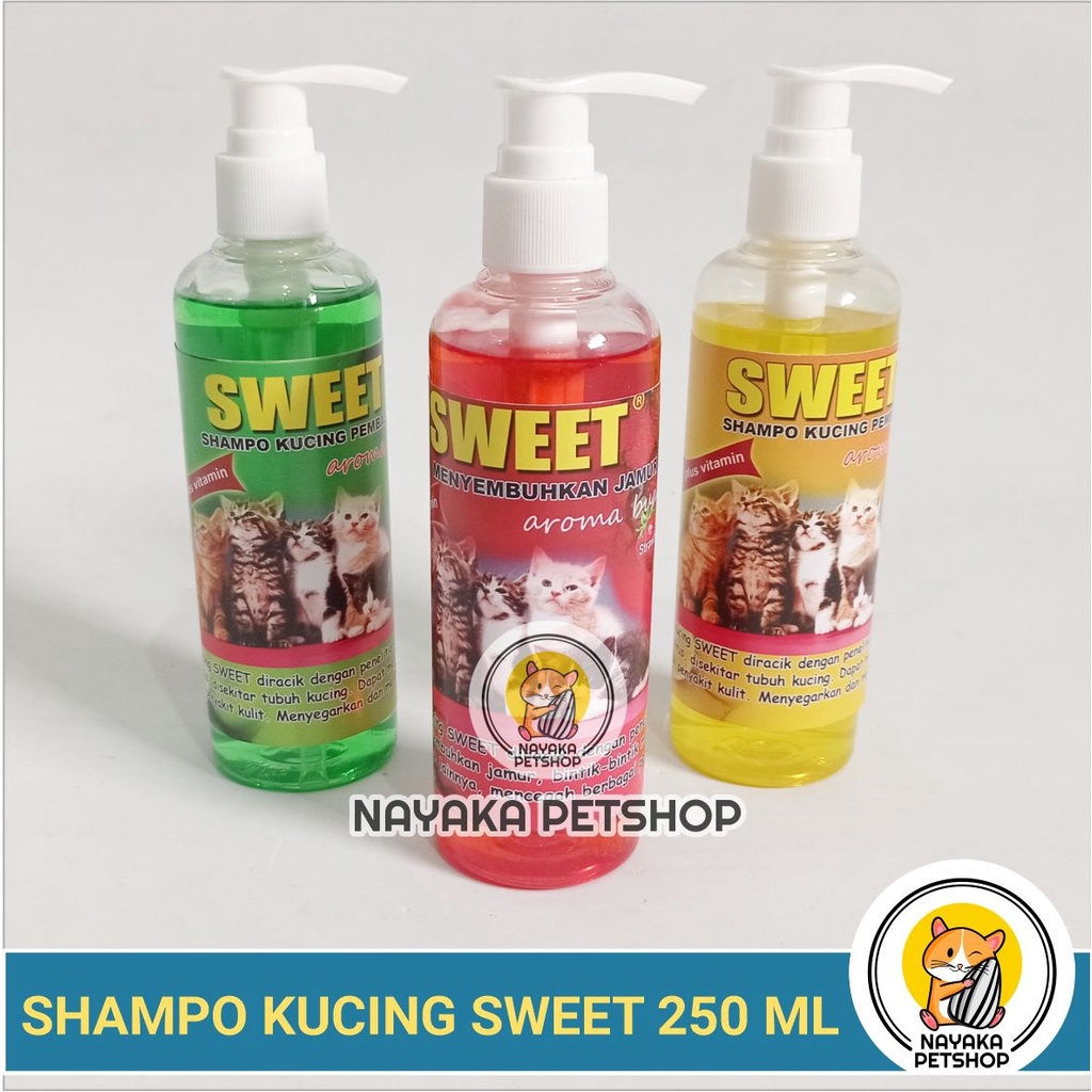 Sweet 250 ml Shampo Kucing Anti Jamur Scabies