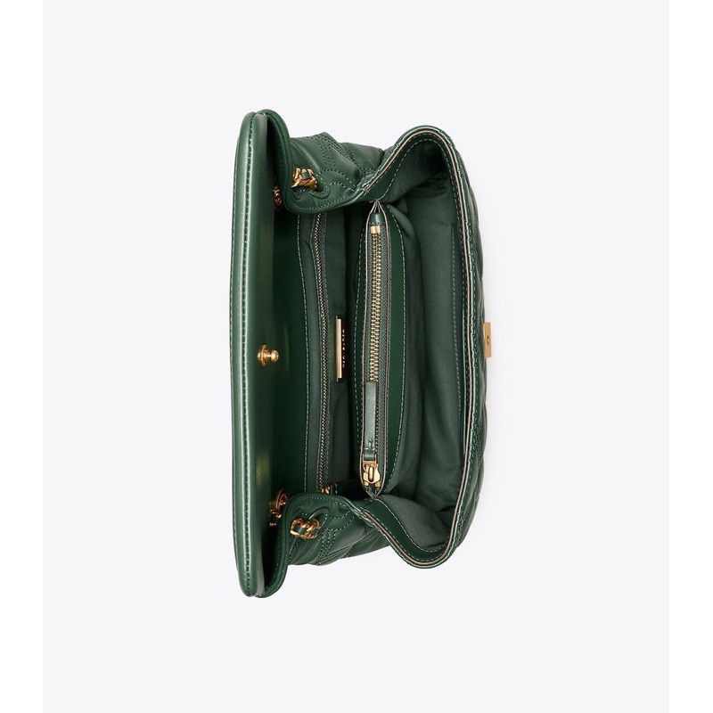 Tory Burch Fleming Soft Convertible Shoulder Bag Pine Green