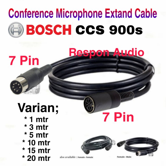 Kabel Extension Mic Konferen Bosch Ccs 900S Female To Male 1