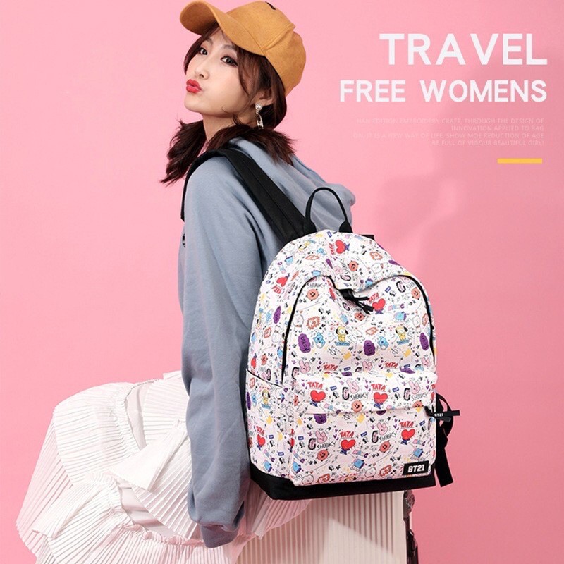 

Bag Punggung Sekolah Sekolah Motif Kpop Bt21 Bts Bahan Kanvas Untuk Kado