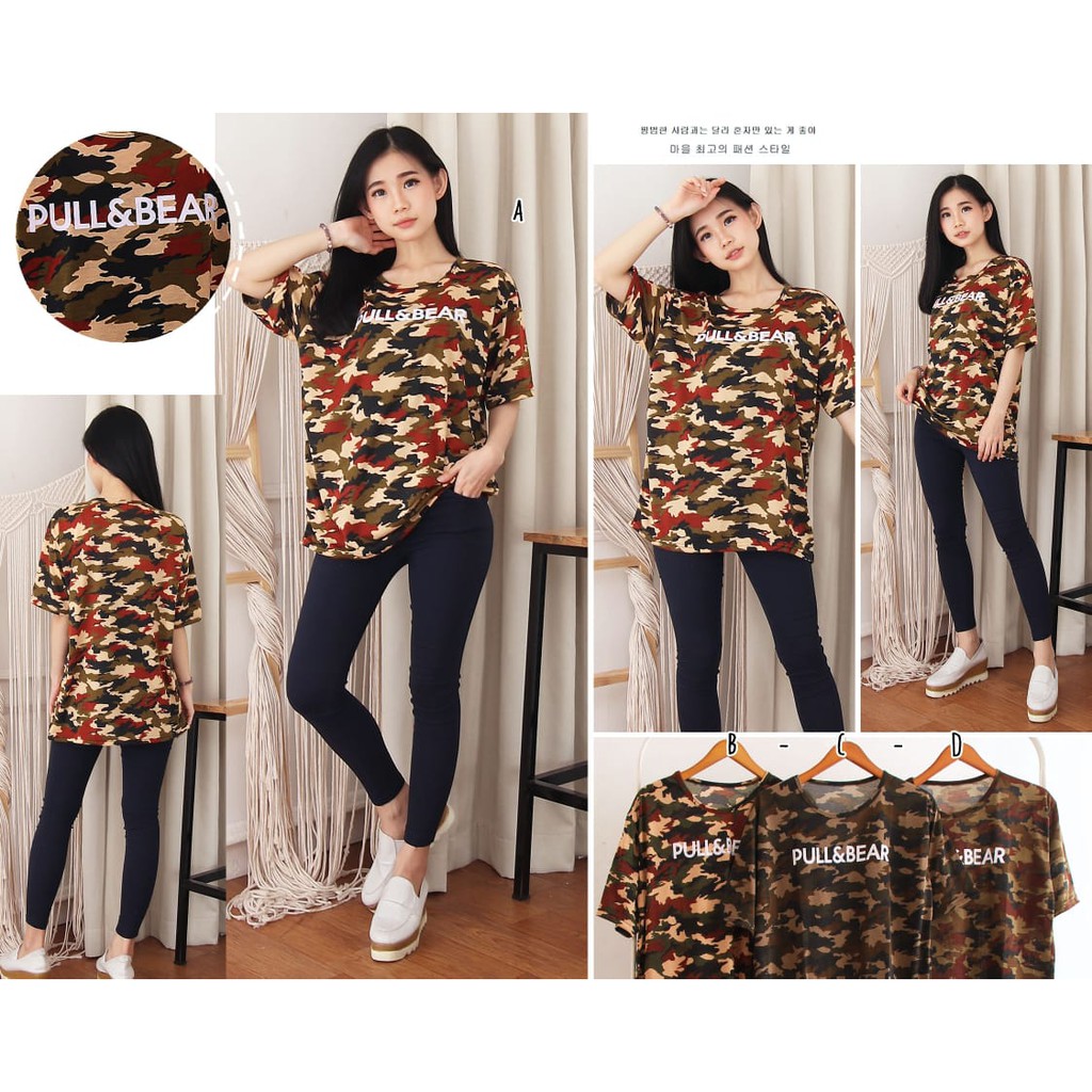 F_MODE FASHION kaos army wanita | kaos wanita lengan ...