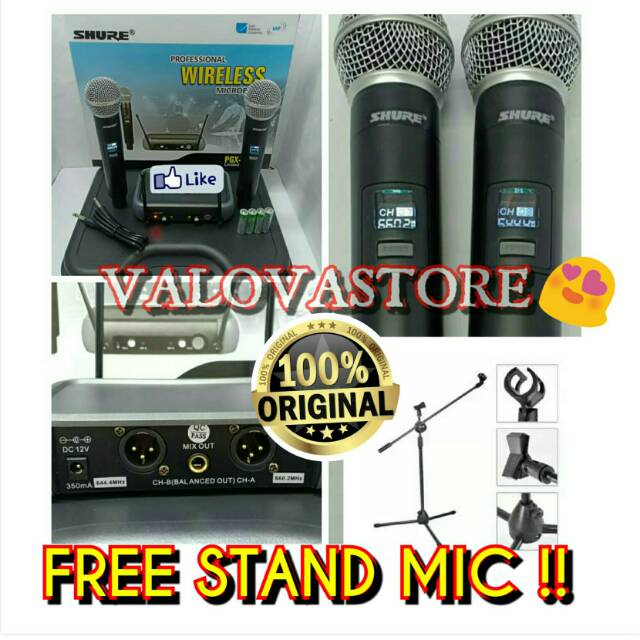 PROMOOOO Mic Wireless Shure PGX 242 FREE STAND MIC