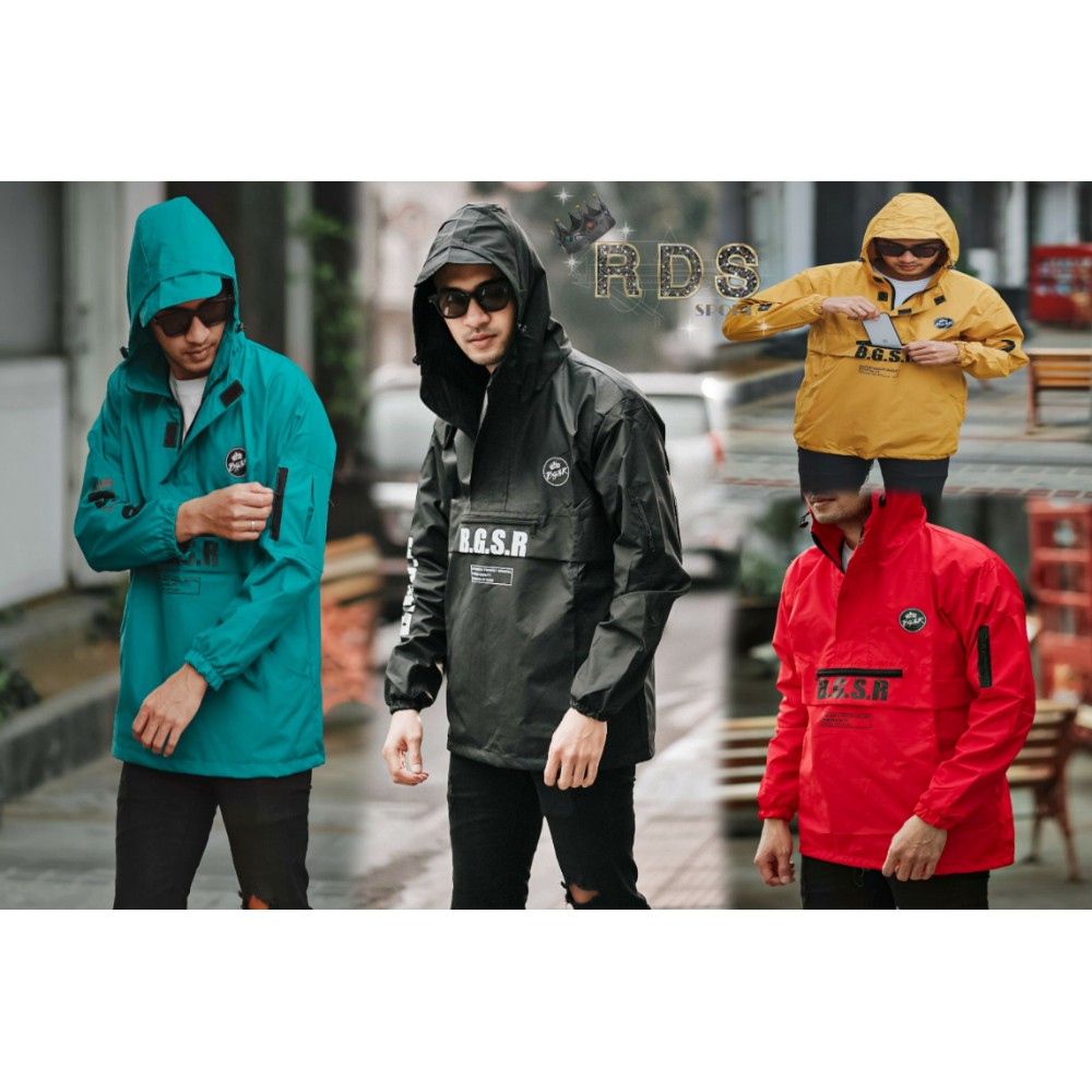 Jaket Pria Cagoule BGSR Original Waterproof / JAKET CAGOULE PREMIUM / JAKET CAGOULE HOODIE