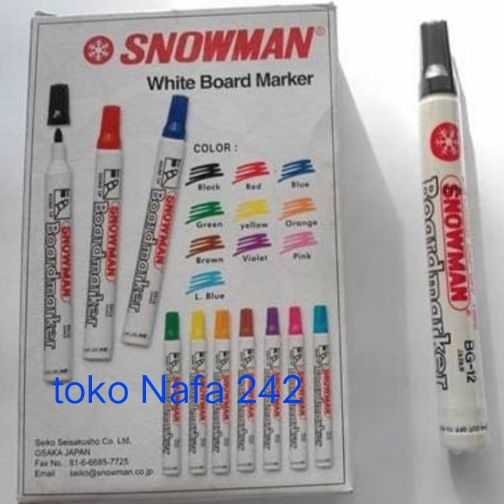 

spidol whiteboard snowman bg 12/whiteboard marker snowman - Hitam