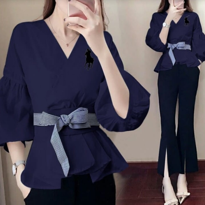 FWG - BLOUSE HORSES / BLOUSE KOREA / BLOUSE / ATASAN WANITA / FASHION WANITA BARU / BAJU ATASAN WANITA