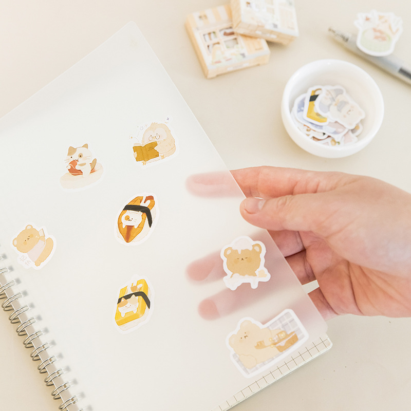Winzige 45pcs Stiker Kartun Hewan Lucu Untuk Dekorasi Scrapbook/Jurnal-2