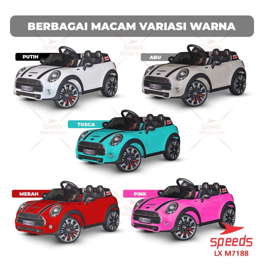 Mobil Aki Anak PMB 7188 Mini Cooper Murah Bisa Remote, mainan anak, mobilan &amp; motoran anak, mobilan murah, mobil remot