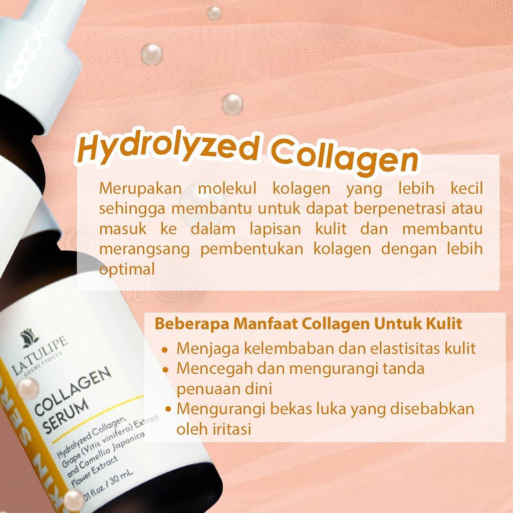 LA TULIPE Skin Serum Collagen | Hyaluronic | Exfoliating 30ml | Pore Refining 20ml