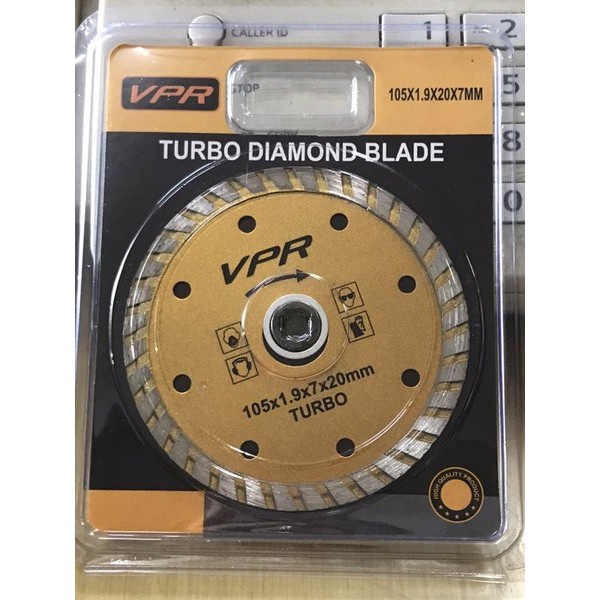 Diamond Wheel Turbo Mata Gerinda Potong Keramik / Granite Merk VPR