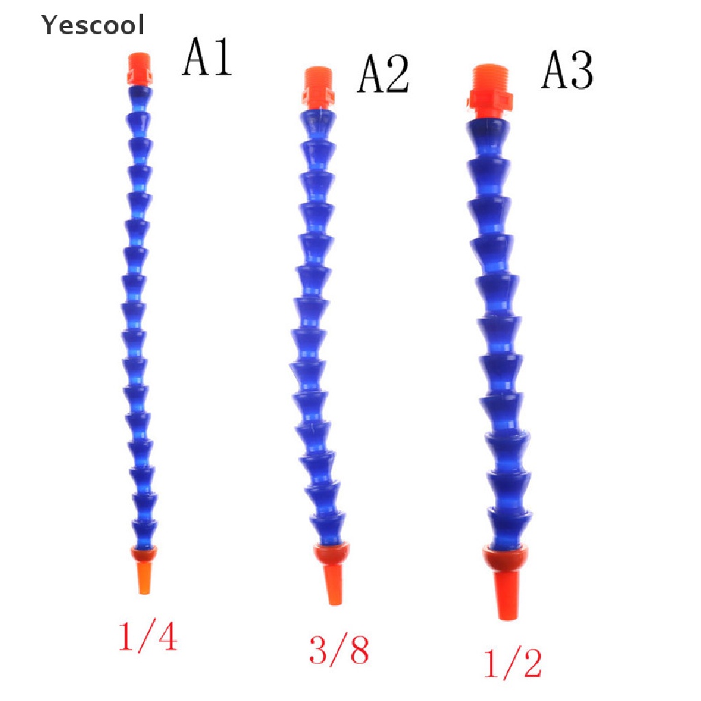 Yescool Nozzle Bulat Flexible 1 / 4 &quot;3 / 8&quot; 1 / 2 &quot;Untuk Selang Air / Minyak