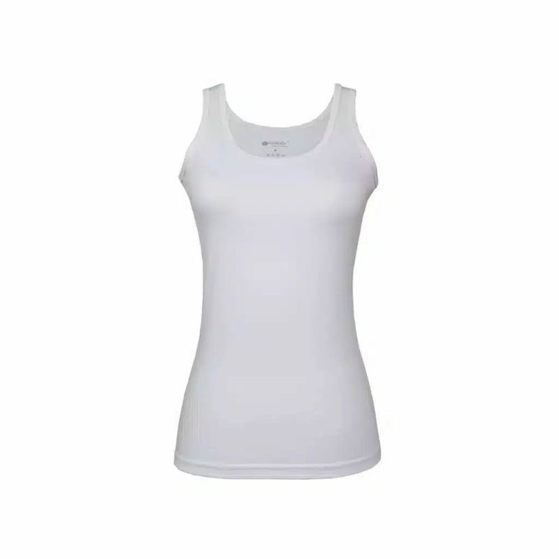 TANKTOP PREMIUM WANITA NATHALIE NTA750 / TANKTOP POLOS / 1PCS / TANKTOP TALI BESAR / TANKTOP WANITA-Putih