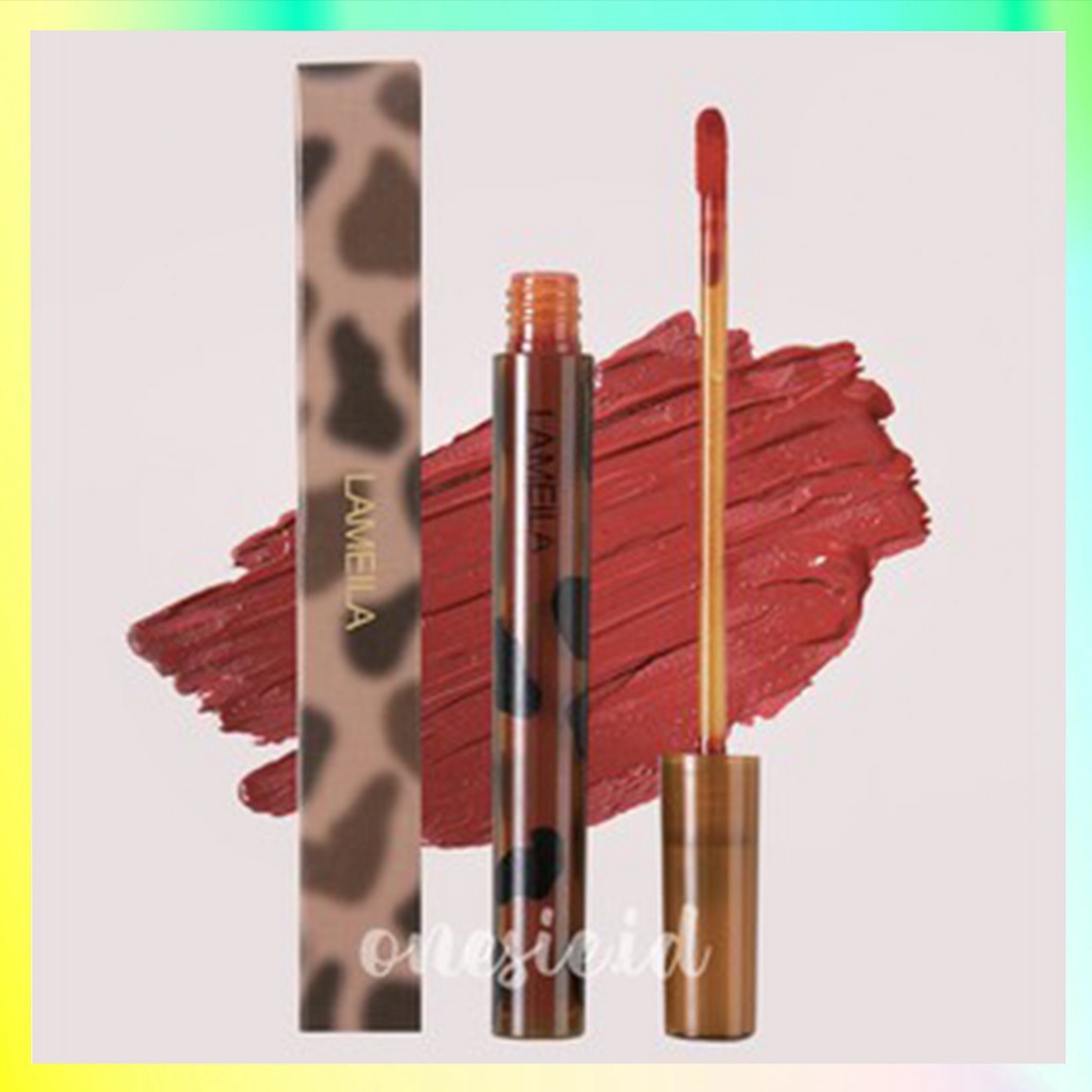 LAMEILA Lip Glaze Leopard Lipstik Pewarna Bibir Pelembab Lipstik LA094