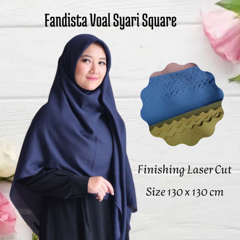 SEGI EMPAT SYARI VOAL JUMBO LASER CUT MANTUL