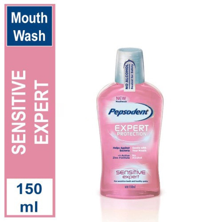 Pepsodent MouthWash Sensitif Expert 150 mL Obat Kumur