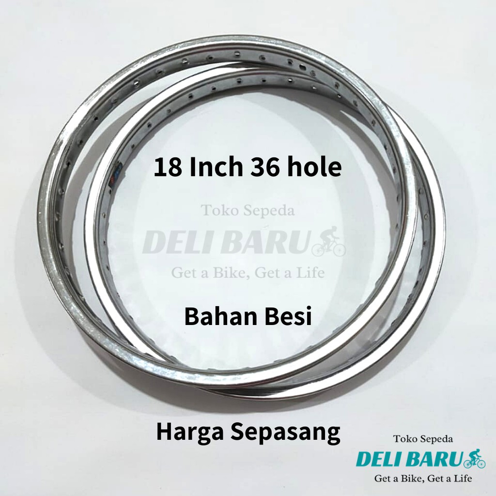 Rims Besi Velg 18 inch lingkar pelek lubang 36 sepeda anak BMX