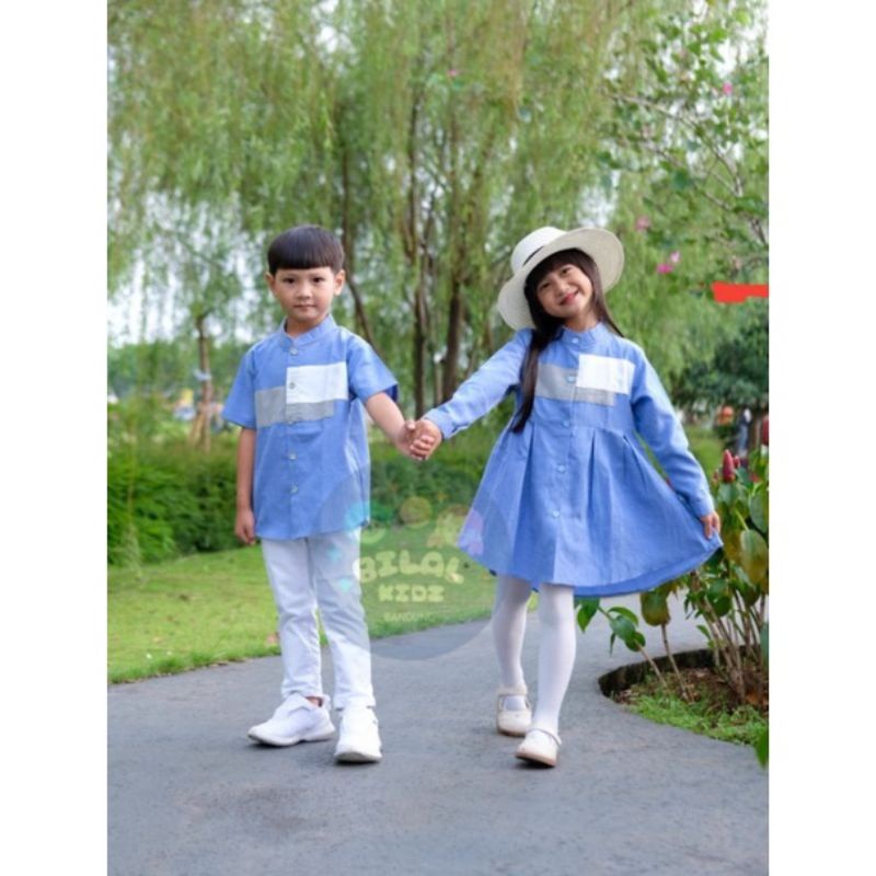 KEMEJA &amp; DRESS KOKO COUPLE ANAK 1-12th