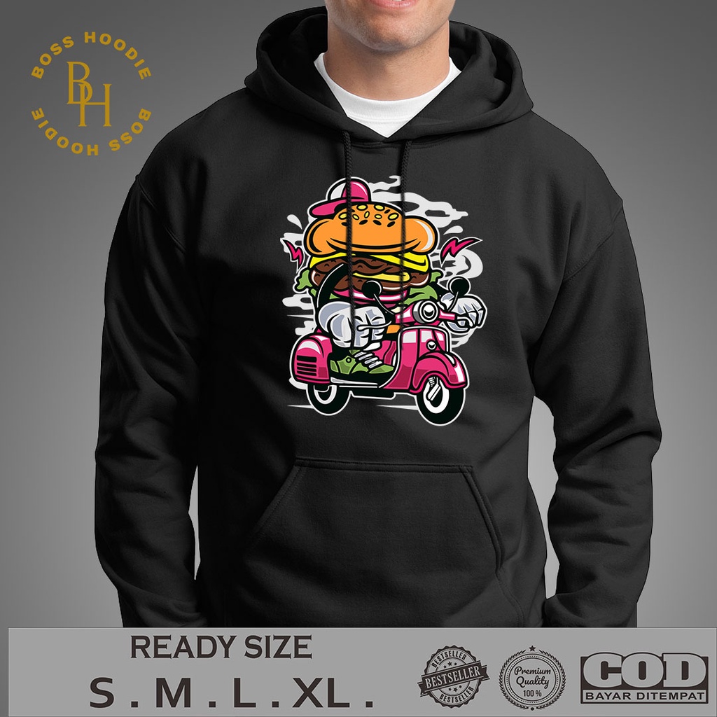 JAKET HOODIE Fast Food Riding Dirty Hamburger Eat Clean | HOODIE PRIA | JAKET PRIA | HOODIE KEREN